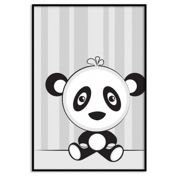 Panda björn - Trendig & svartvit barntavla Panda björn - Trendig & svartvit barntavla