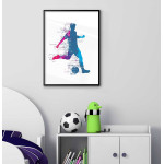 Abstract soccer player - Sports poster - SwedeArts