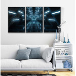 Abstract triangle - Three piece poster