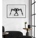 Yoga woman - Black and white poster