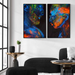 Abstract love 50x70cm x 2 poster in two pieces