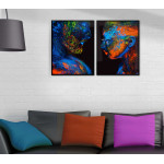 Abstract love 50x70cm x 2 poster in two pieces