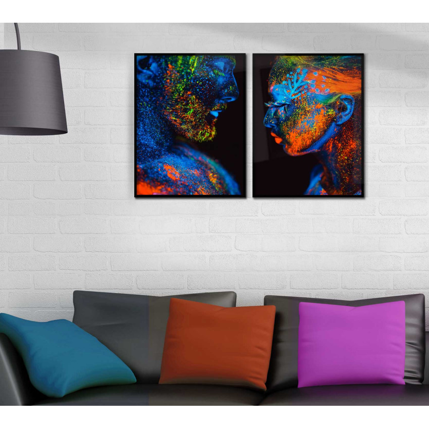 Abstract love 50x70cm x 2 poster in two pieces