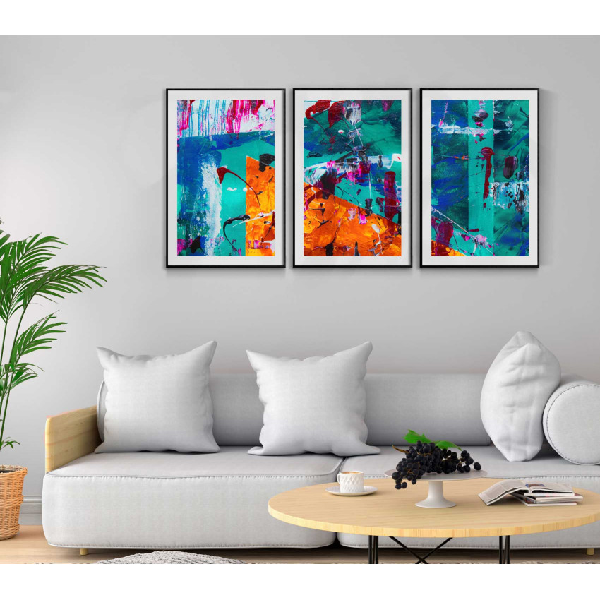 Abstrakt modern konst 50x70cm x 3 posters