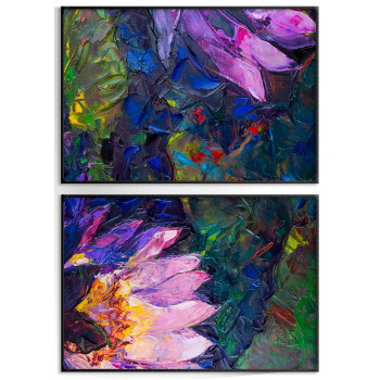 Abstract painting - Colorful poster in two pieces