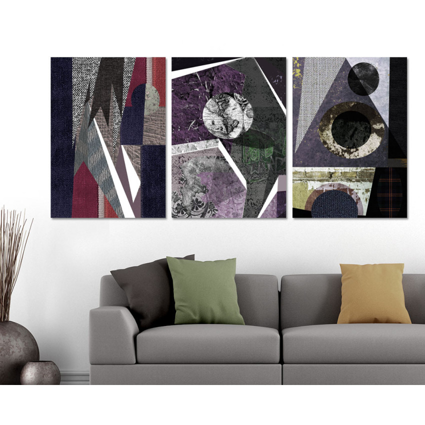 Abstract Retro - Poster in Three Pieces