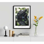 Alligator's profile - Green poster