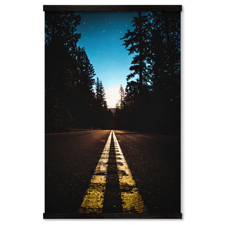 Amerikansk Landsväg på Natten - Poster Amerikansk Landsväg på Natten - Poster