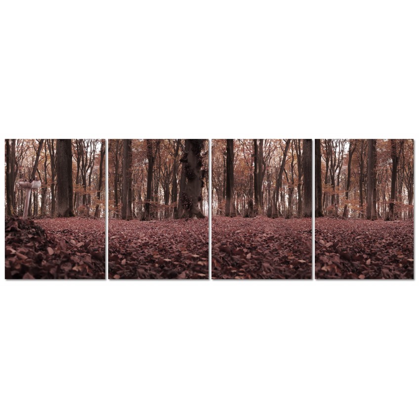 Höst,  löv och Skog - Stor 4-delad Poster