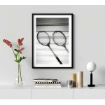 Badminton rackets 50x70cm retro sports poster
