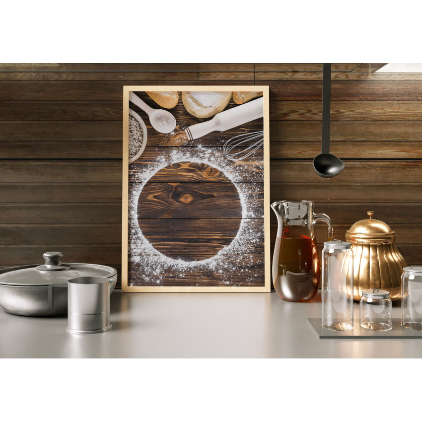 Mj&ouml;l & bakning 50x70cm modern k&ouml;kstavla