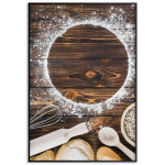 Mj&ouml;l & bakning 50x70cm modern k&ouml;kstavla