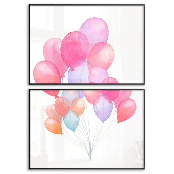 Ballonger i vattenfärg - Poster i två delar