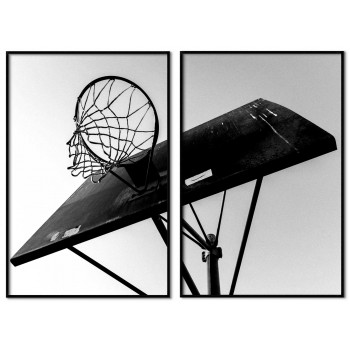 Basket ball hoop - Poster in two pieces