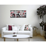 Fina färgglada blommor - Poster tavla i tre delar