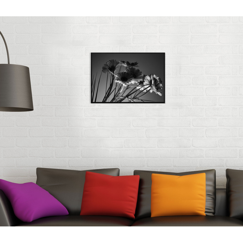 Beautiful Flowers - Black and White Poster