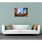 Beautiful Landscape with Mountains and Forest - Two Piece Poster Set