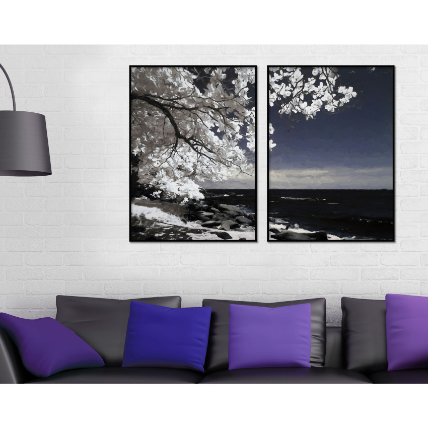 Beautiful Tree by the Beach - Two Piece Poster