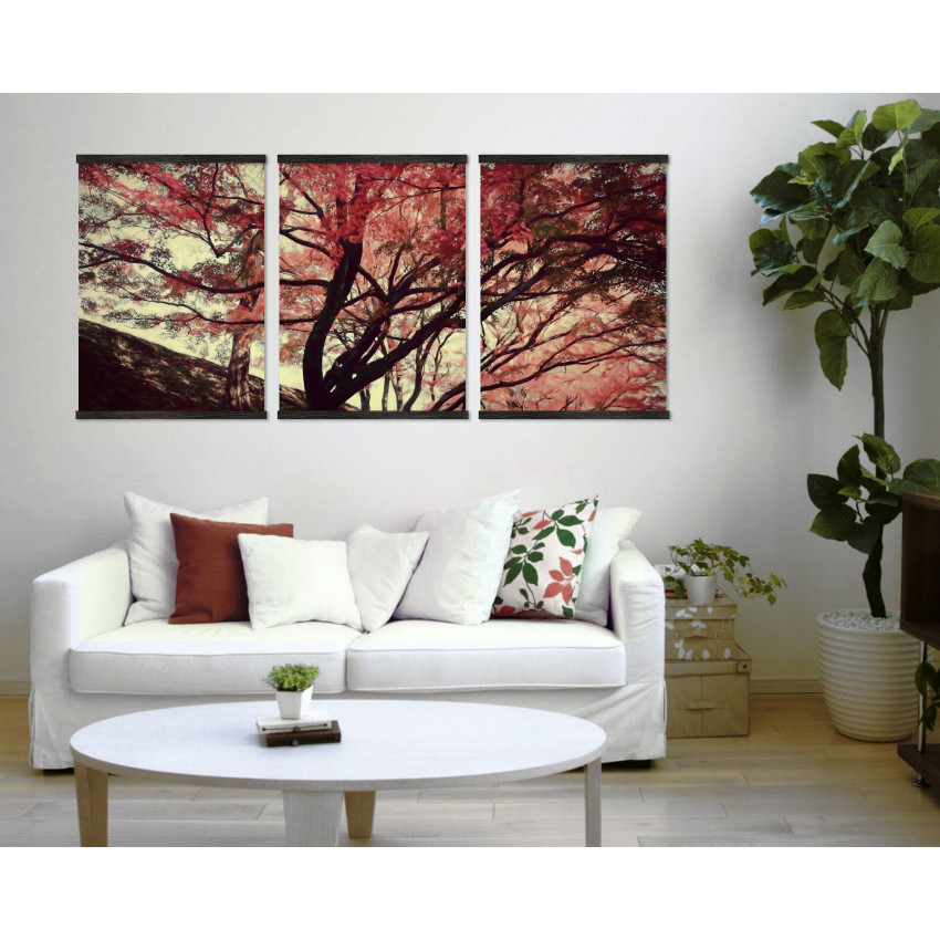 Beautiful Tree in the Fall - Big Poster in Three Pieces