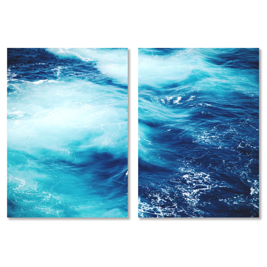 Beautiful Turquoise Ocean Waves - Two Piece Poster