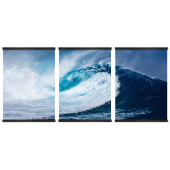 Big Blue Waves - Poster in Three Pieces