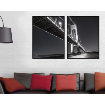 Big Bridge - Two Pieces Black and White Poster