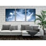 Big Three Piece Poster - Beautiful Clouds and Blue Sky