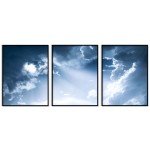 Big Three Piece Poster - Beautiful Clouds and Blue Sky
