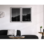 Black and White Hollywood Sign - Two Piece Poster