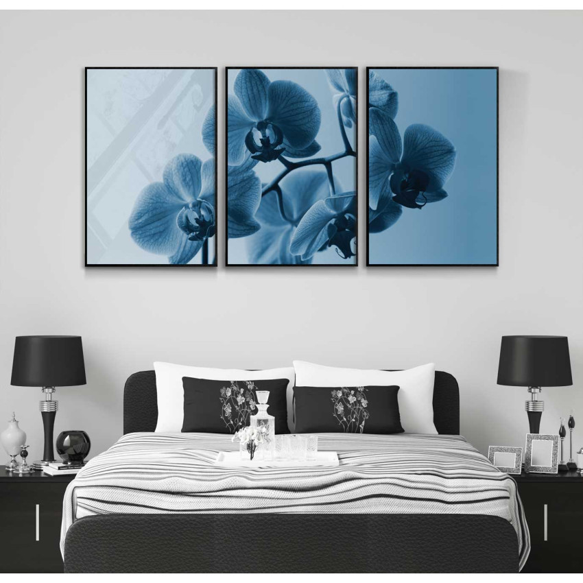 Blue Flowers - Tree Piece Poster