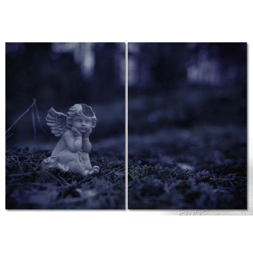 Broken little Angel in the Woods - 2-piece Poster