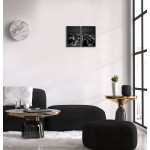 Stadsmotiv cityscape - Svartvitt tavelset i två delar