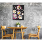 Coffee and sweets (50x70cm) Abstract kitchen poster