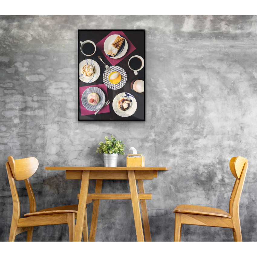Coffee and sweets (50x70cm) Abstract kitchen poster