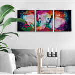 Colorful African elephant - Three piece poster