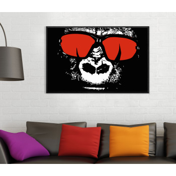 Cool Gorilla med Solglas&ouml;gon - Enkel Fashion Poster