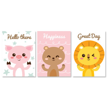 Cute Animals - Poster in Three Pieces