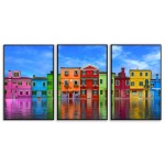 Cute colorful houses 50x70cm x 3 posters
