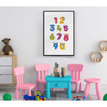 Cute digits 50x70cm simple kids poster