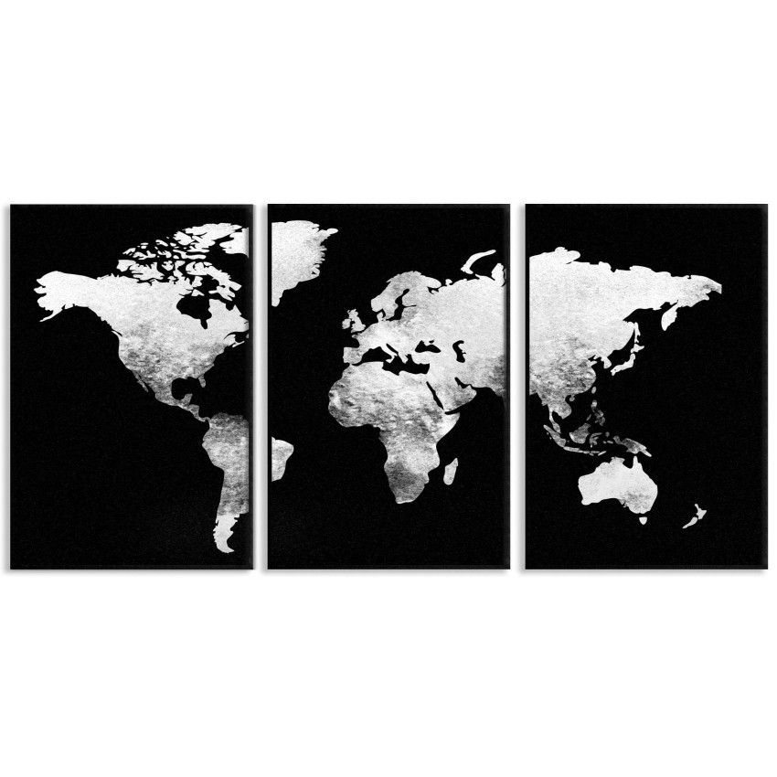 Dark map of the world - 61x91cm three piece poster