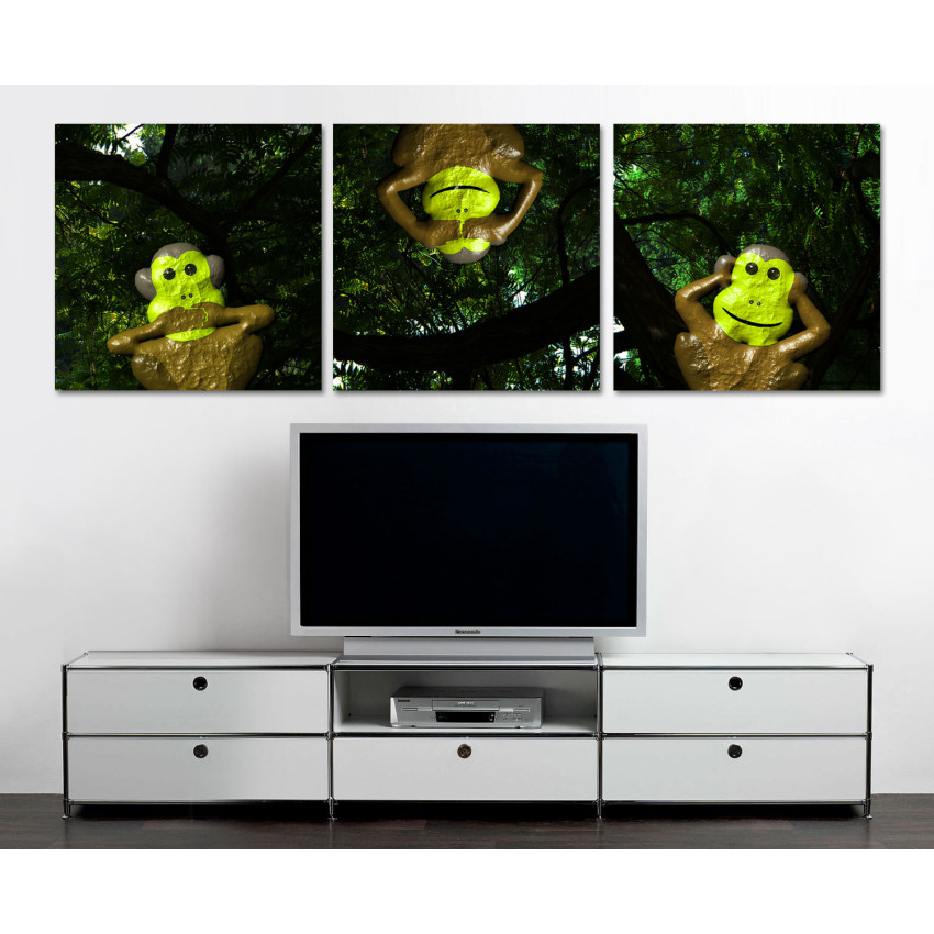 Deaf Dumb Blind Monkeys - Poster in Three Pieces