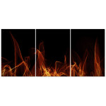 Digital Fire Flames - Poster with Three Pieces