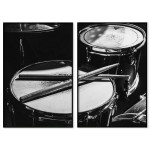 Drums and sticks 40x50cm x 2