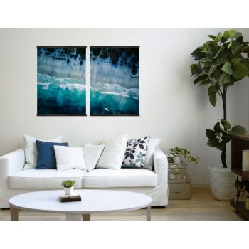 Exotic Beach from Above - Two Piece Poster Set