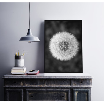 Flower - Dark Black and White Poster