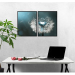 Flower - Two Piece Turquoise Poster