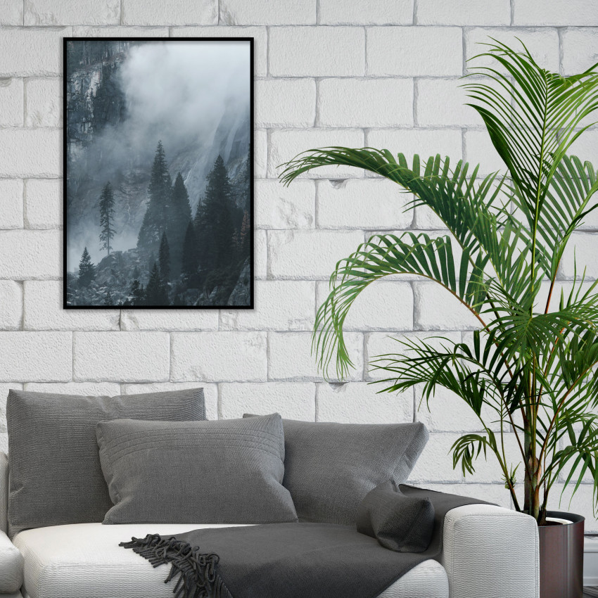 Foggy Forest - Dark Poster