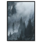 Foggy Forest - Dark Poster
