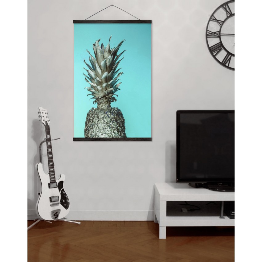 Frozen Pineapple - Big Retro Turquoise Poster Frozen Pineapple - Big Retro Turquoise Poster