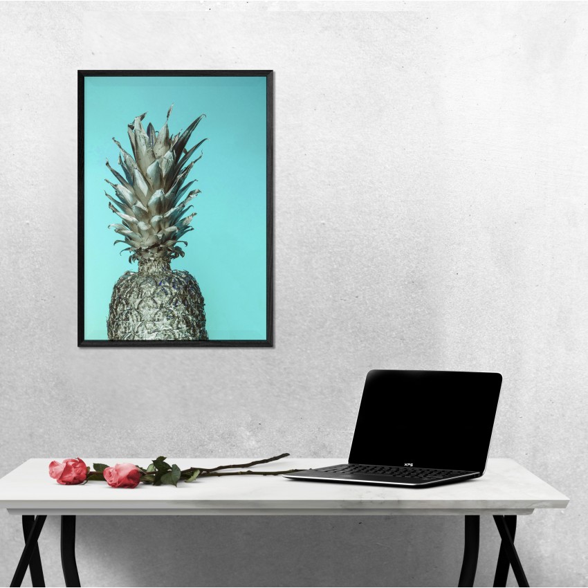Frozen Pineapple - Big Retro Turquoise Poster Frozen Pineapple - Big Retro Turquoise Poster